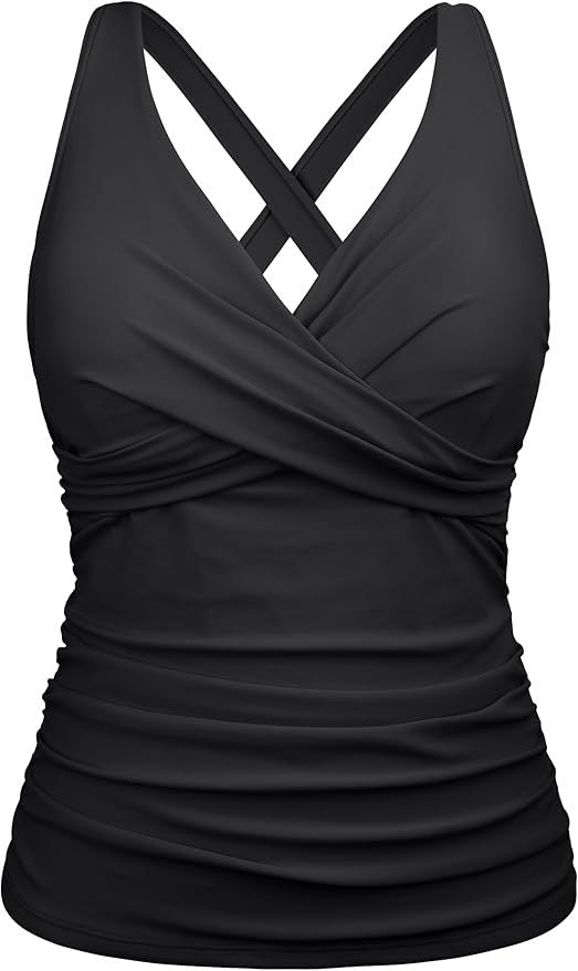 Damen Badeanzug mit Wickelschnitt und figurschmeichelndem Design EB