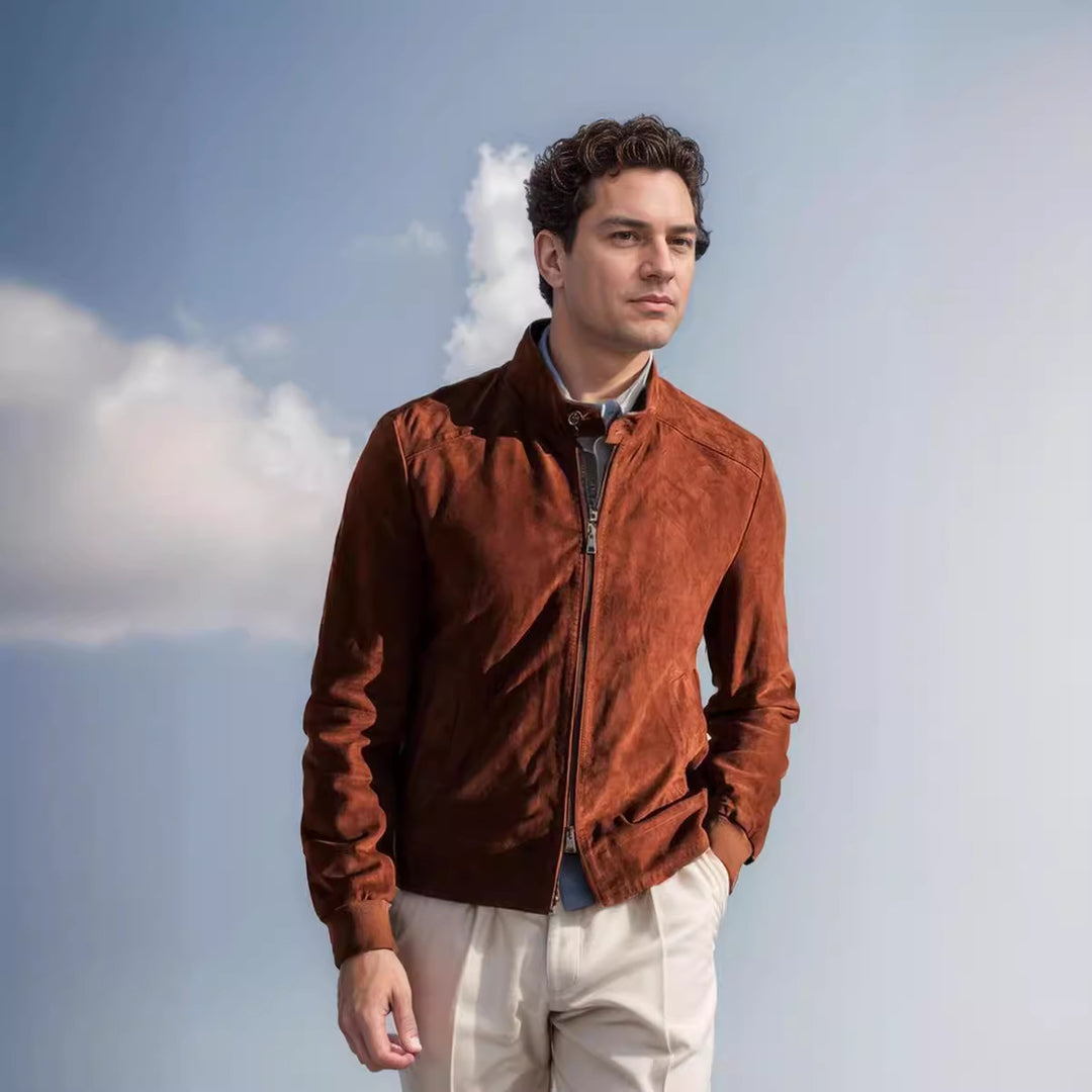 Herren Sportliche Leichte Jacke mit modernem Kragen EB