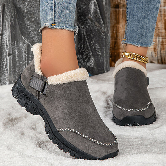 Damen Kuschelige Slipper mit rutschfester Sohle und warmem Innenfutter EB
