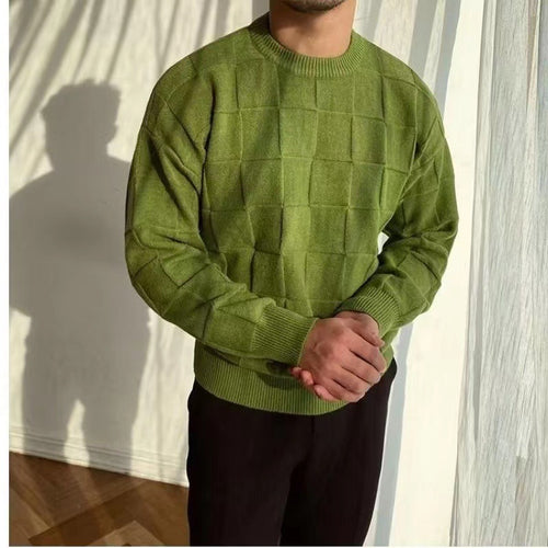 Herren lässiger Pullover mit strukturiertem Design EB