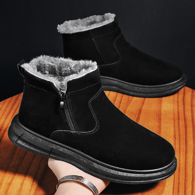 Damen Modische Winterboots mit isolierendem Innenfutter und leichtem Reißverschluss EB