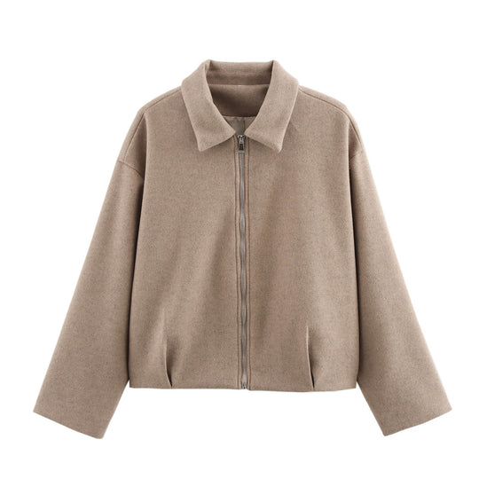 Damen warme Übergangsjacke mit modernem Revers EB