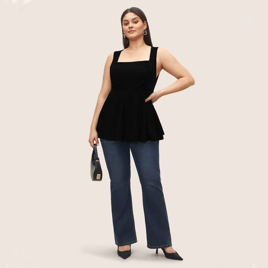 Damen Freizeitkleid mit taillierten Details und schwingendem Rock EB