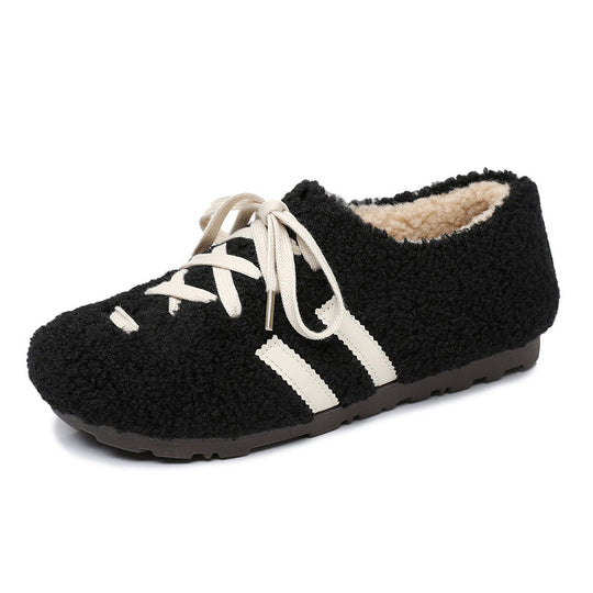 Damen Komfortable und warme Fleece-Hausschuhe mit rutschfester Sohle EB