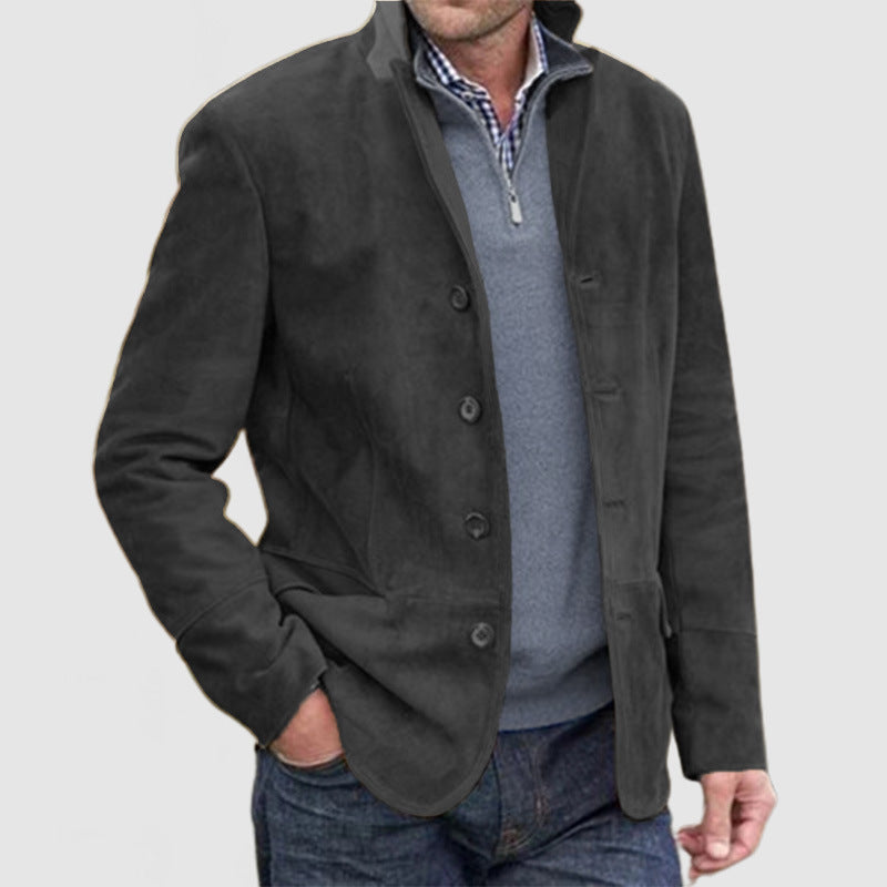 Herren Elegante Wildlederjacke mit modernen Details EB