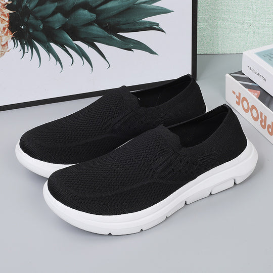 Damen Flexible Slip-On Laufschuhe mit atmungsaktivem Obermaterial EB
