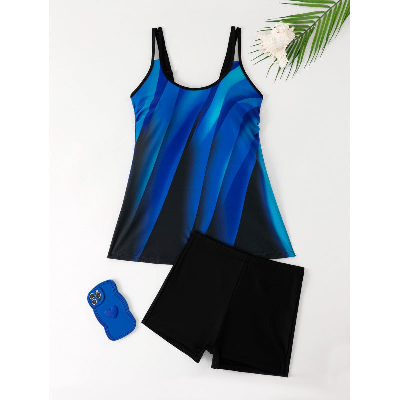 Damen Schwimmanzug mit floralem Oberteil und eleganter Shorts EB