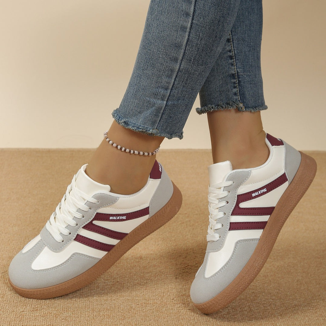 Damen Sportliche Sneakers mit rutschfester Sohle und weichem Innenfutter EB