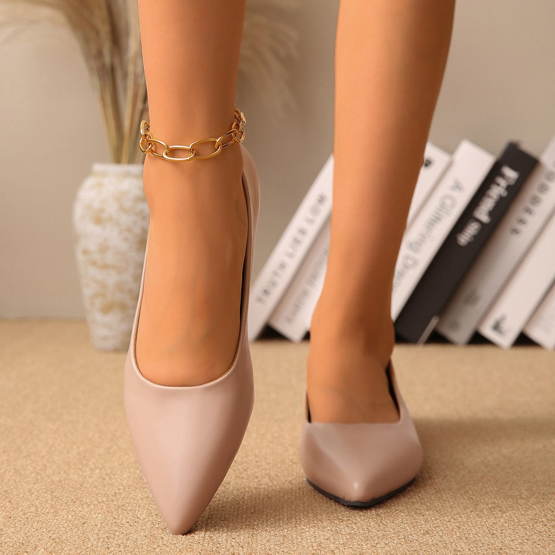 Damen Elegante und bequeme Ballerinas mit spitzem Zehenbereich EB