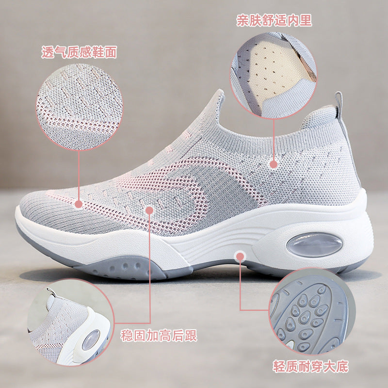 Damen Sportliche Slip-On Sneakers mit Air Cushion Technologie EB