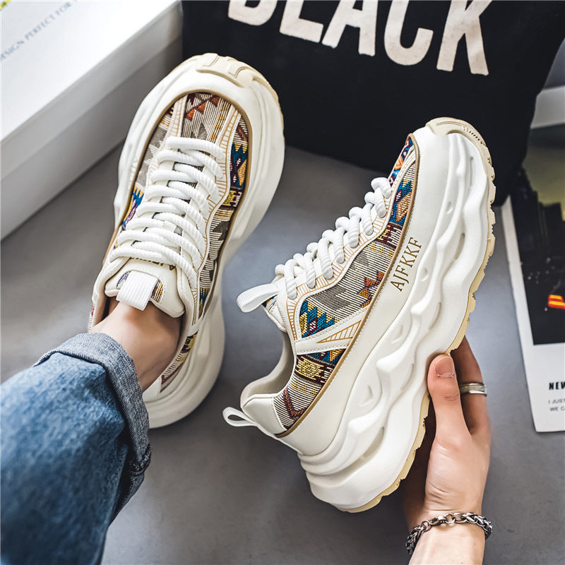 Damen Komfortable Sneakers im Ethno-Stil mit dämpfender Sohle EB