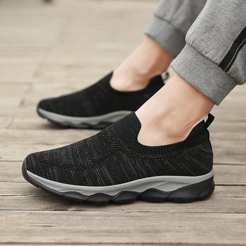 Damen Atmungsaktive Slip-On Sneakers mit flexiblem Sohlenaufbau EB