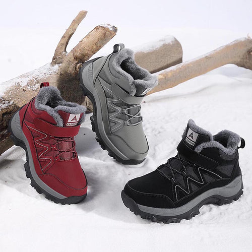Damen Warmfutter-Winterstiefel mit rutschfester Sohle und atmungsaktivem Obermaterial EB