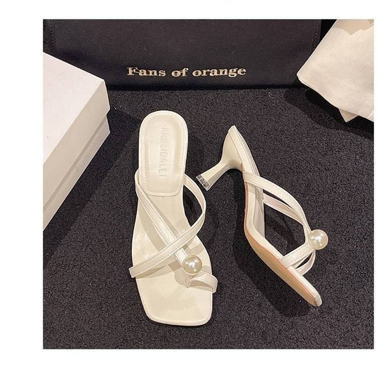 Damen Sandalen mit elegantem Perlenschmuck EB
