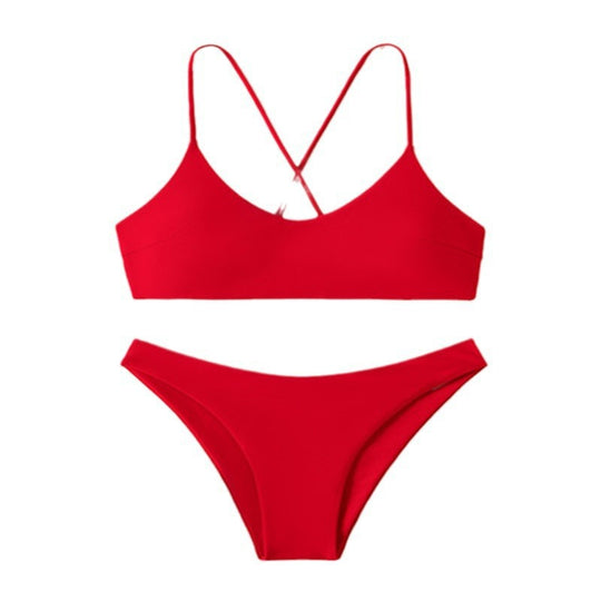 Damen Schwimmbikini mit modischem Rückenkreuz EB
