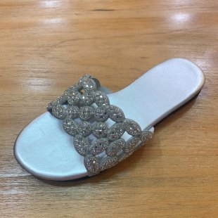 Damen elegante Riemchen-Sandalen mit funkelnden Schmuckelementen EB