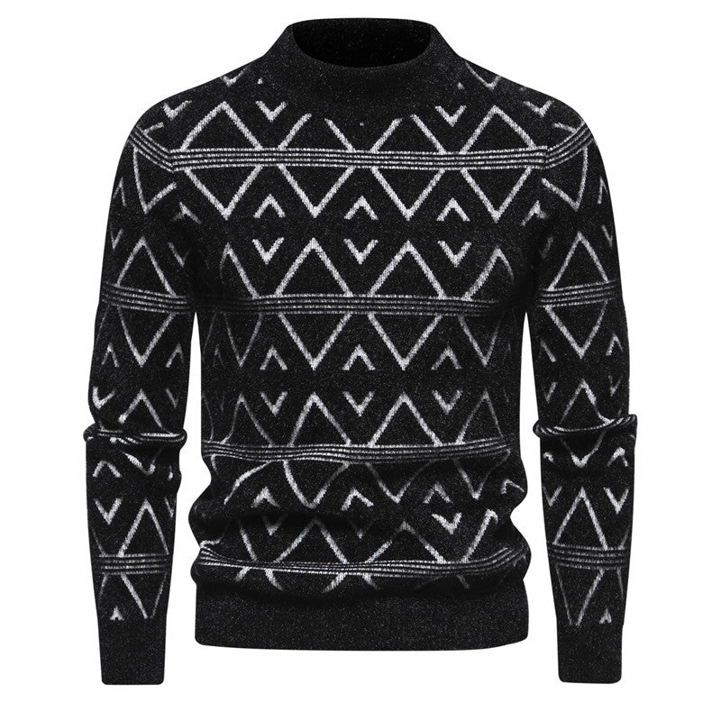 Herren Rollkragenpullover mit modernem Strukturdesign EB