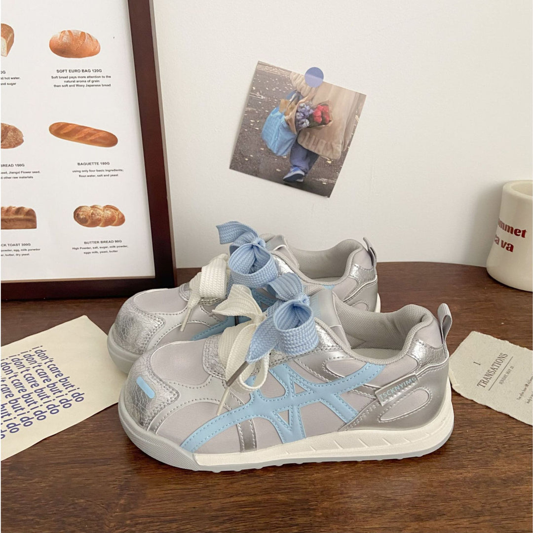 Damen Sneakers mit atmungsaktiver Mesh-Oberfläche und flexibler Gummisohle EB