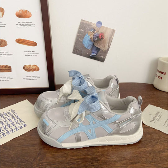 Damen Sneakers mit atmungsaktiver Mesh-Oberfläche und flexibler Gummisohle EB