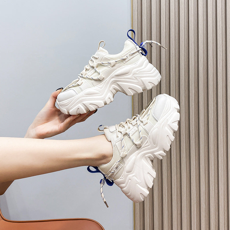 Damen Chunky Lauf-Sneaker mit innovativem Materialmix und rutschfester Sohle EB