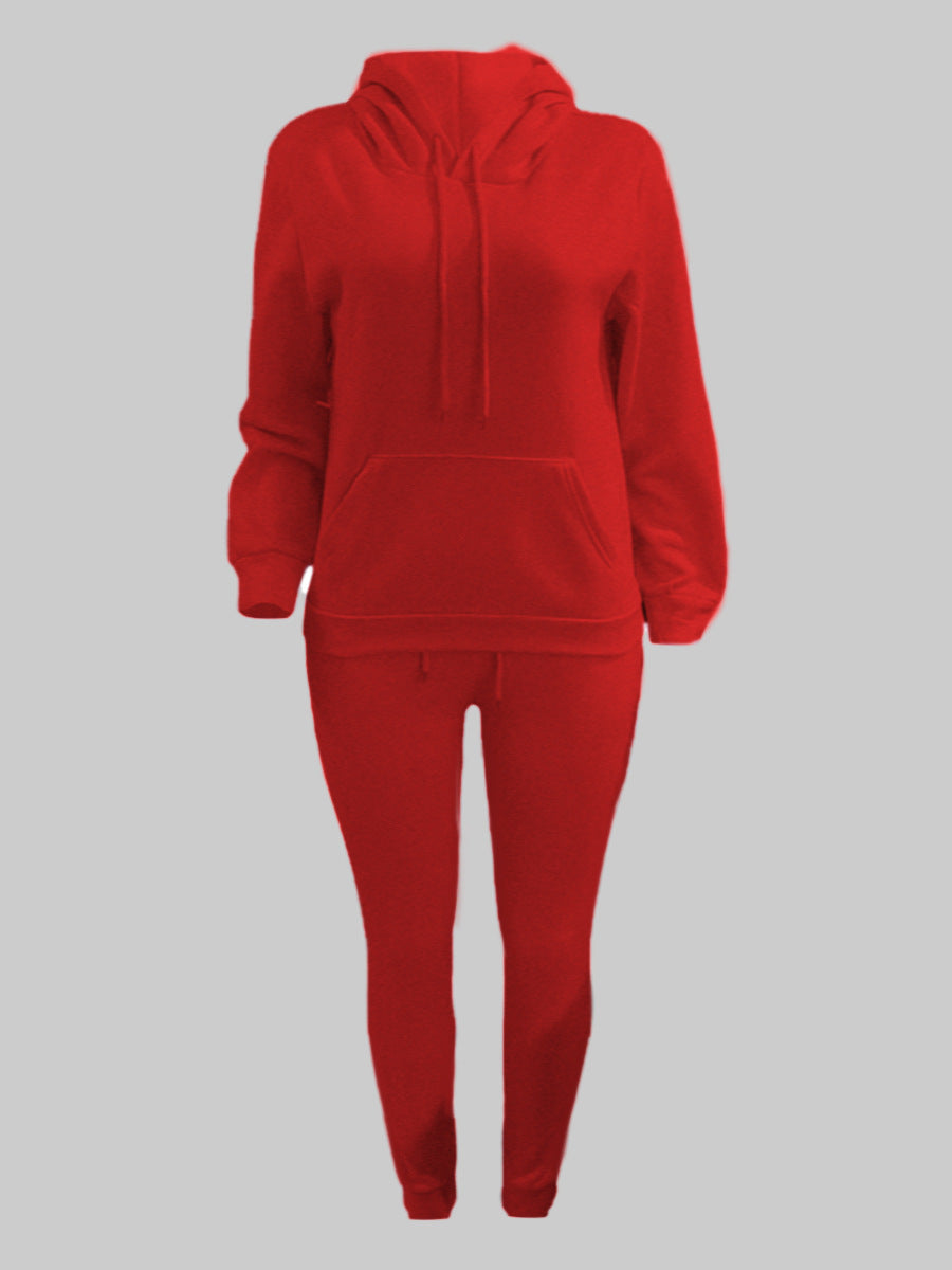 Herren nan sportliches Jogginganzug-Set mit Kapuzenpullover Kängurutasche und schmal zulaufender Jogginghose EB