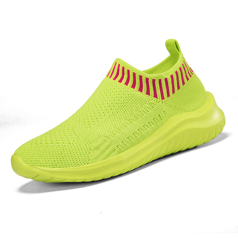 Damen Sportliche Slip-On Sneakers mit atmungsaktivem Strickoberteil EB 1774575816