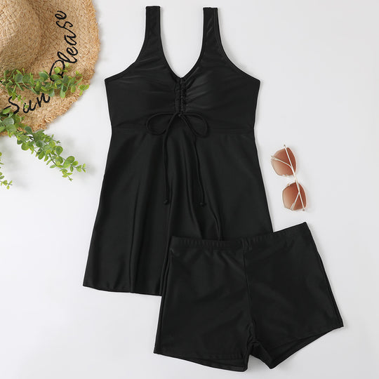 Damen Tankini-Set mit modischem Blumendruck und Rüschen EB