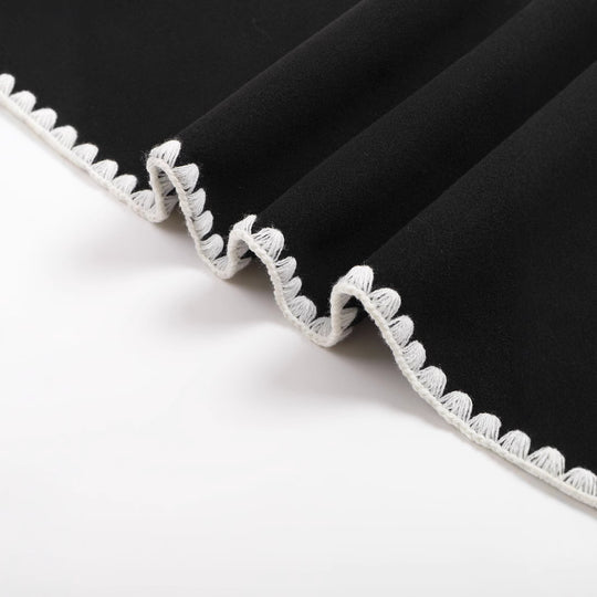 Damen modischer Cardigan-Anzug mit Kontrastnähten EB