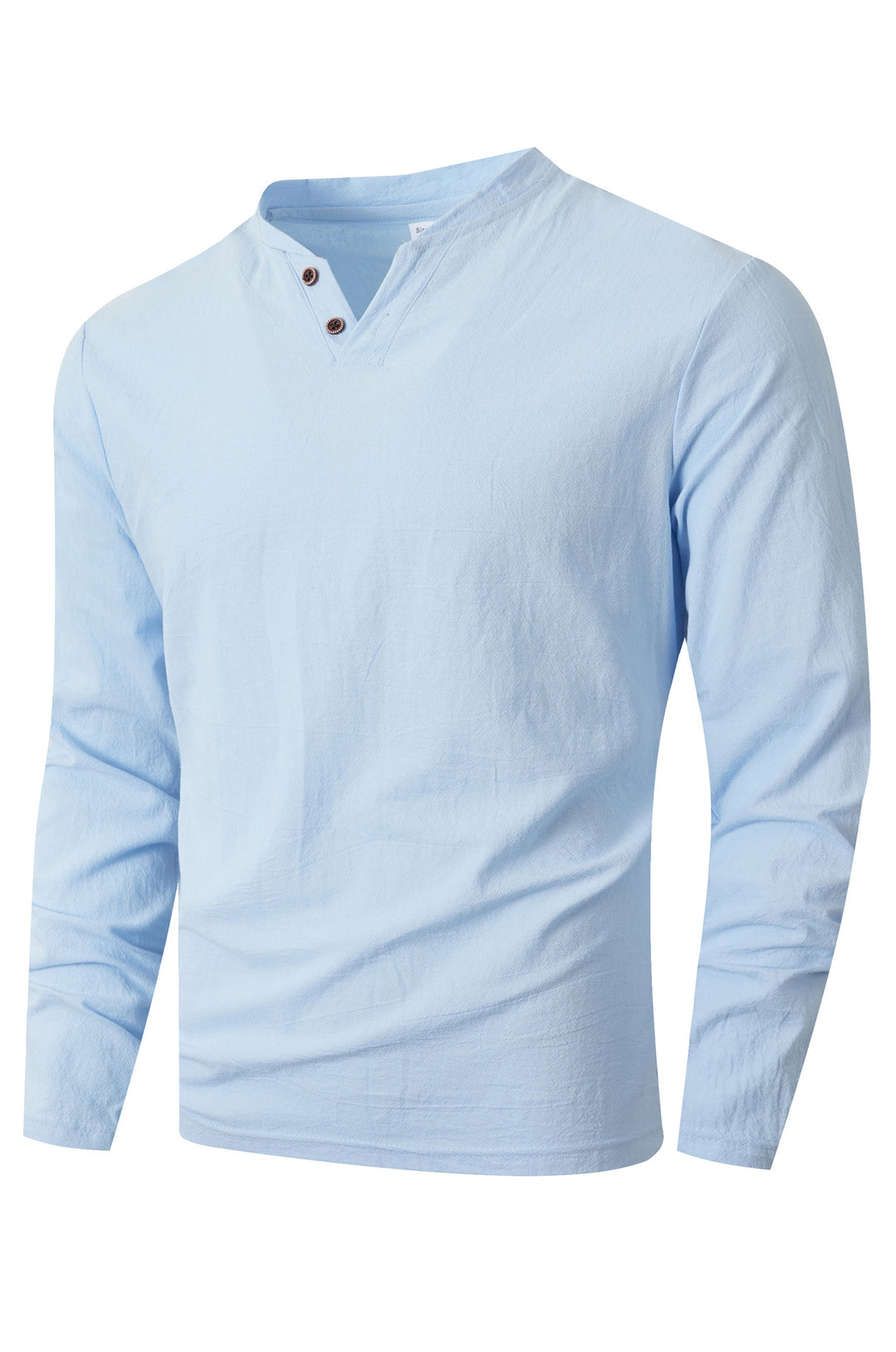 Herren Langarm Shirt mit modischem Henley-Ausschnitt EB