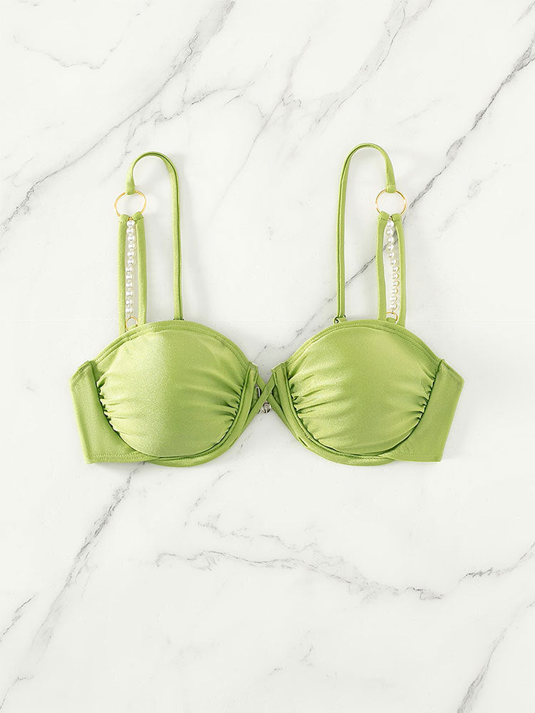 Damen Bikinioberteil mit eleganten Perlendetails EB