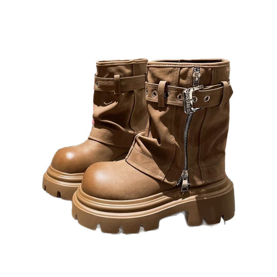 Damen Stiefeletten mit stylischem Schnallenverschluss und robustem Sohlenprofil EB