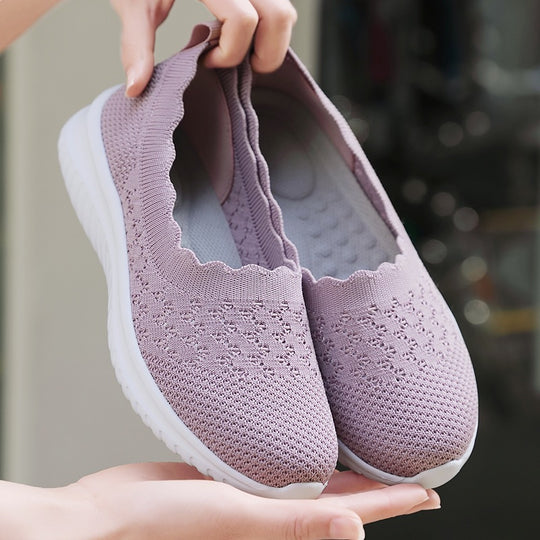 Damen Atmungsaktive Slip-On Sneakers mit komfortabler Sohle EB