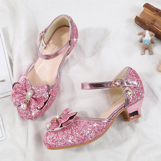 Mädchen Ballerina Schuhe mit funkelndem Blumenmotiv EB