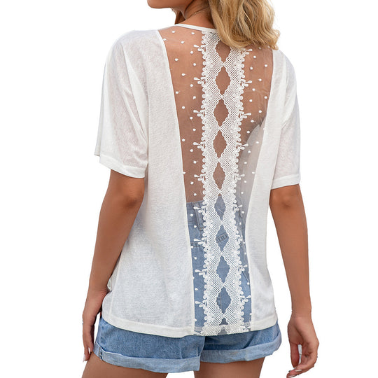Damen lässiges Übergrößen T-Shirt EB