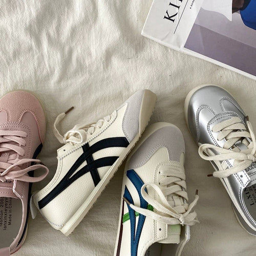 Damen Modische Sneakers im Retro-Look mit atmungsaktiver Obermaterialkombination EB