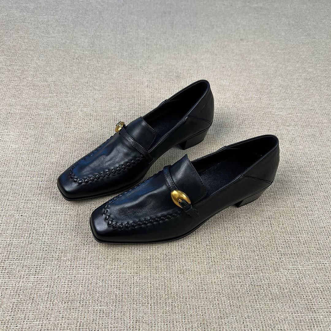 Damen Elegante Mokassins mit modischem Schnallenakzent EB