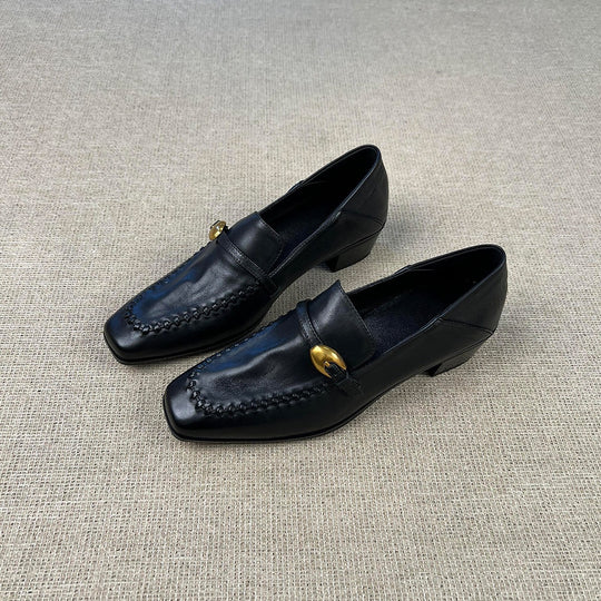 Damen Elegante Mokassins mit modischem Schnallenakzent EB
