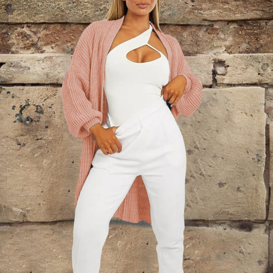Damen gemütlicher Strickcardigan mit großzügigen Taschen EB