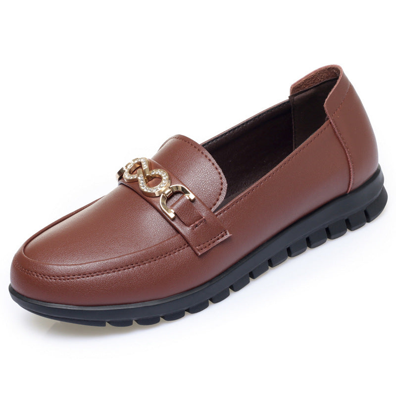 Damen Mokassins mit modischem Kettendetail und bequemer Sohle EB