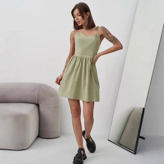 Damen sommerliches Wickelkleid EB