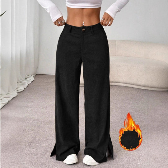 Damen Weite High-Waist Hose EB