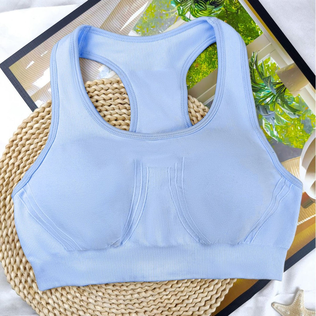 Damen Sport-Bustier mit atmungsaktivem Mischgewebe und stützenden Cups EB