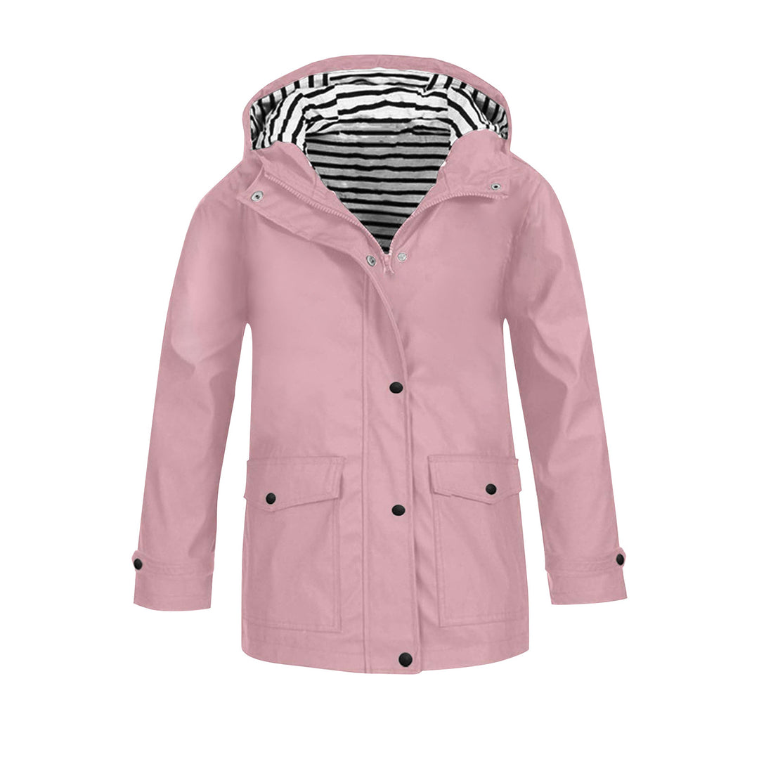 Damen wetterfeste Parkajacke mit praktischen Taschen und verstellbarem Kapuzenkragen EB