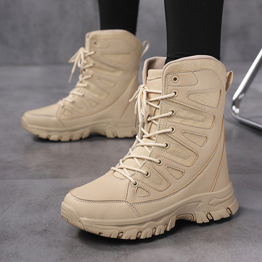 Damen Sportliche Winterstiefel mit hohem Schaft und rutschfester Sohle EB