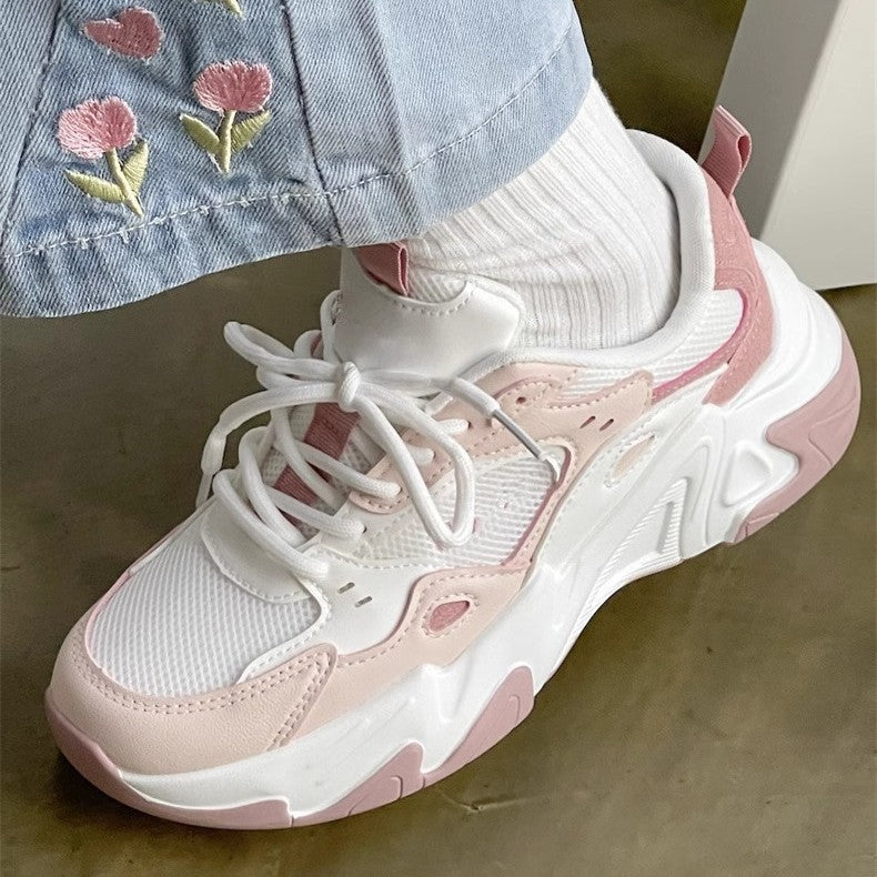 Damen Sportliche Chunky Sneaker mit atmungsaktivem Mesh und bequemer Dämpfung EB