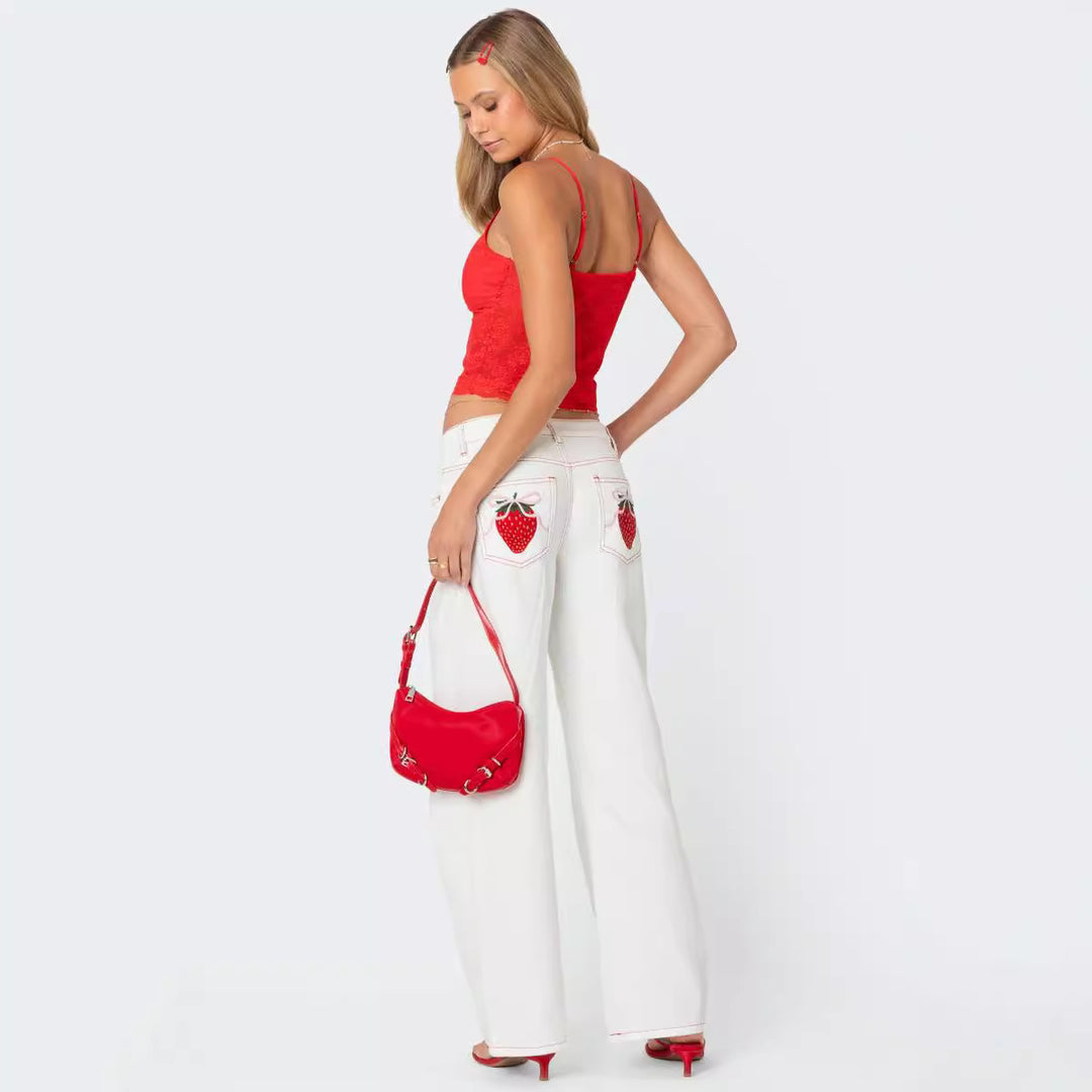 Damen Spitzencrop-Top mit Schleifen-Detail und verstellbaren Trägern EB