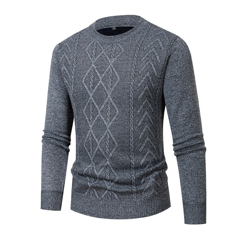 Herren Pullover mit strukturiertem Zopfmuster EB