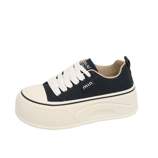 Damen Komfortable Plateau-Sneaker mit elastischen Schnürsenkeln EB