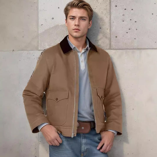 Herren moderne Utility-Jacke mit praktischen Taschen und robustem Außenmaterial EB