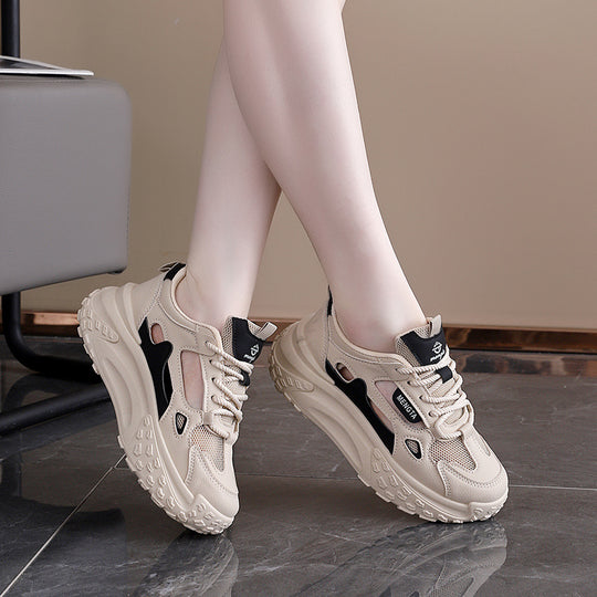 Damen Sportliche Sneaker mit atmungsaktivem Mesh-Obermaterial und flexibler Sohle EB